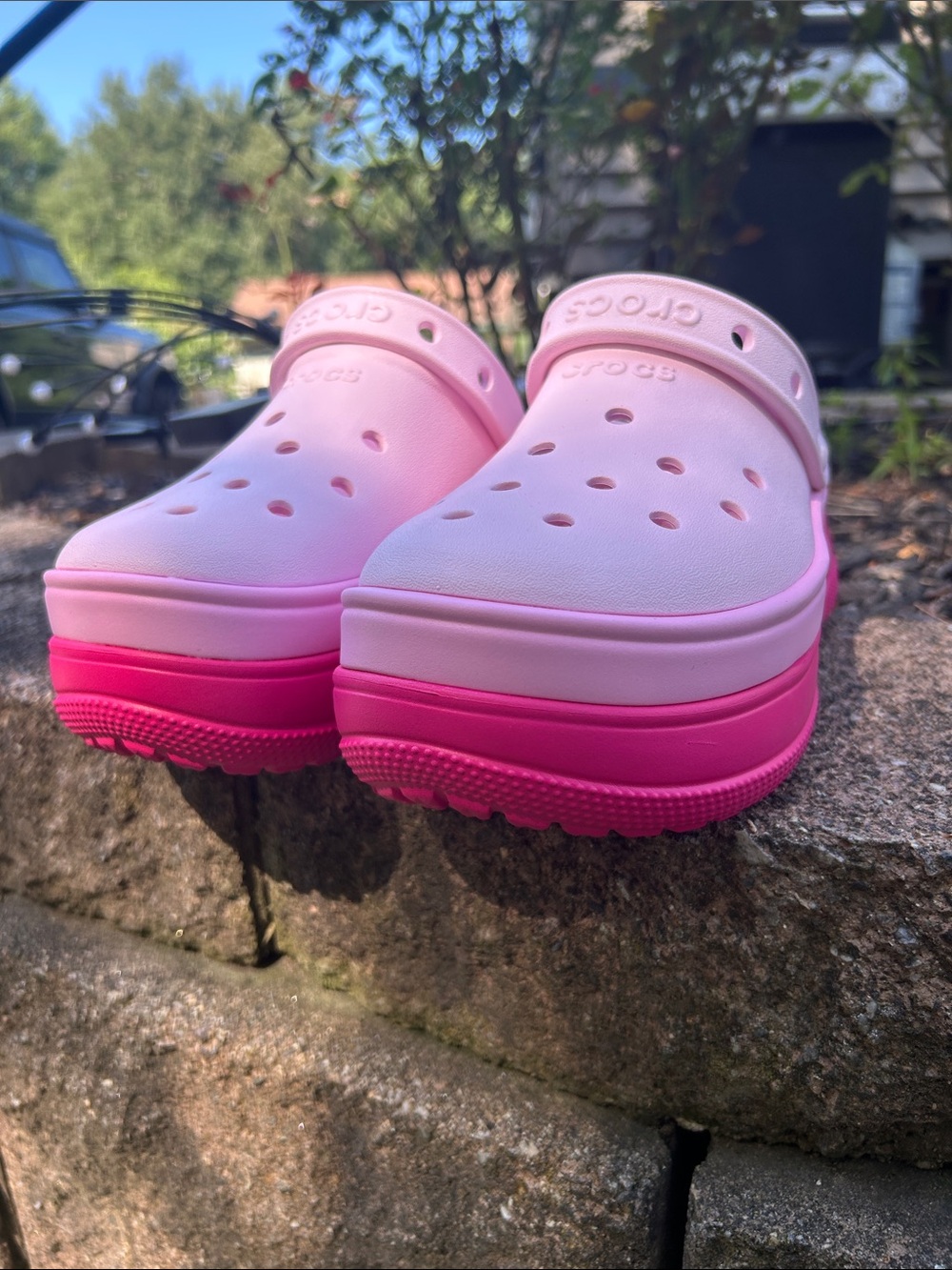 CROCS Classic Stacked Clogs- Dragon Fruit - Picture 4 of 8
